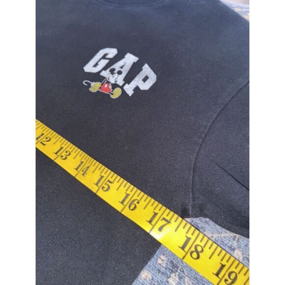 Gap Disney Mickey Tee Arch Logo‎ True Black Long Sleeve Crewneck Boys Large - Picture 7 of 7